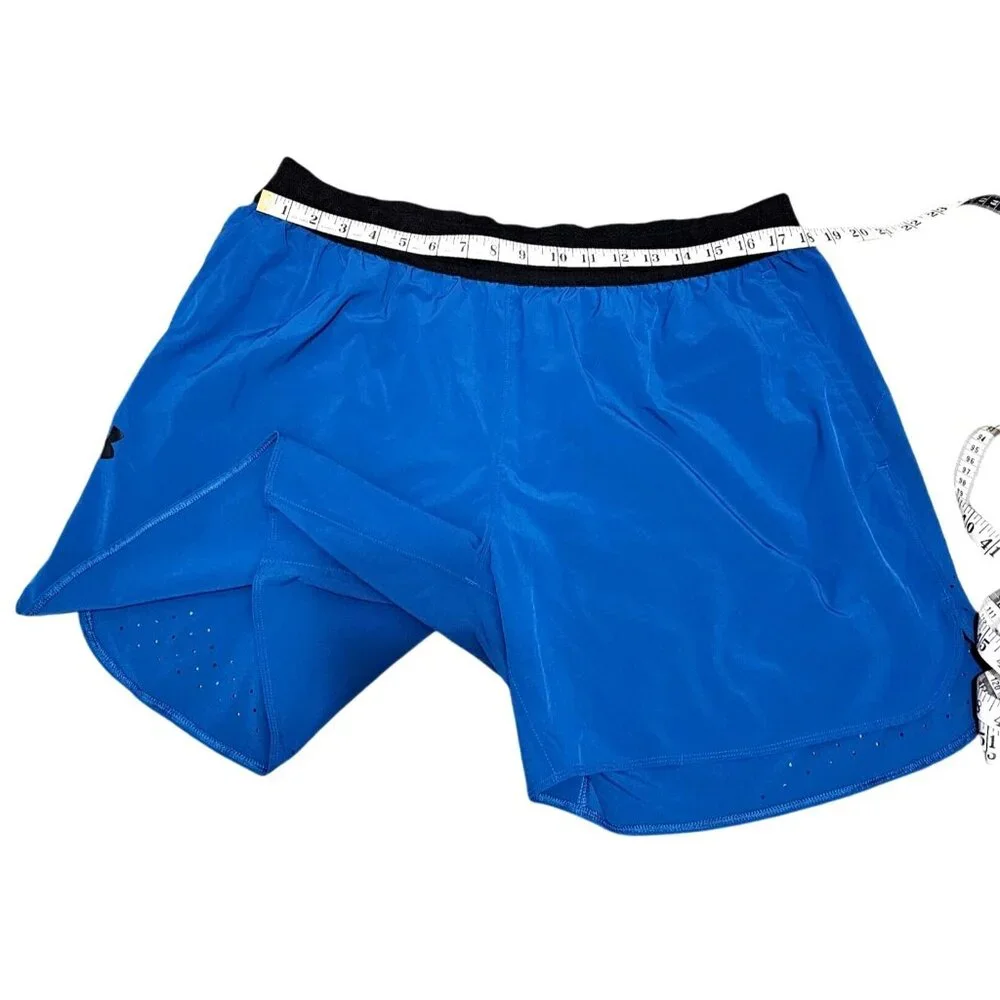 Under Armour Mens XX-Large Blue Athletic Shorts With Perforated Design & Elastic